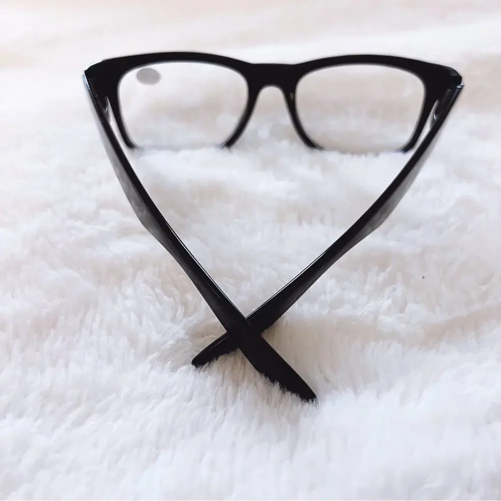Tara Black Rectangular Reader Glasses